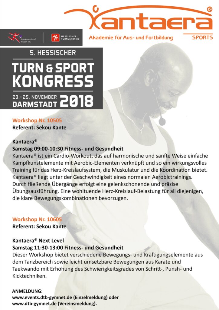 Programm des 5. Hessischen Turn- und Sportkongresses 2018 in Darmstadt mit KANTAERA®